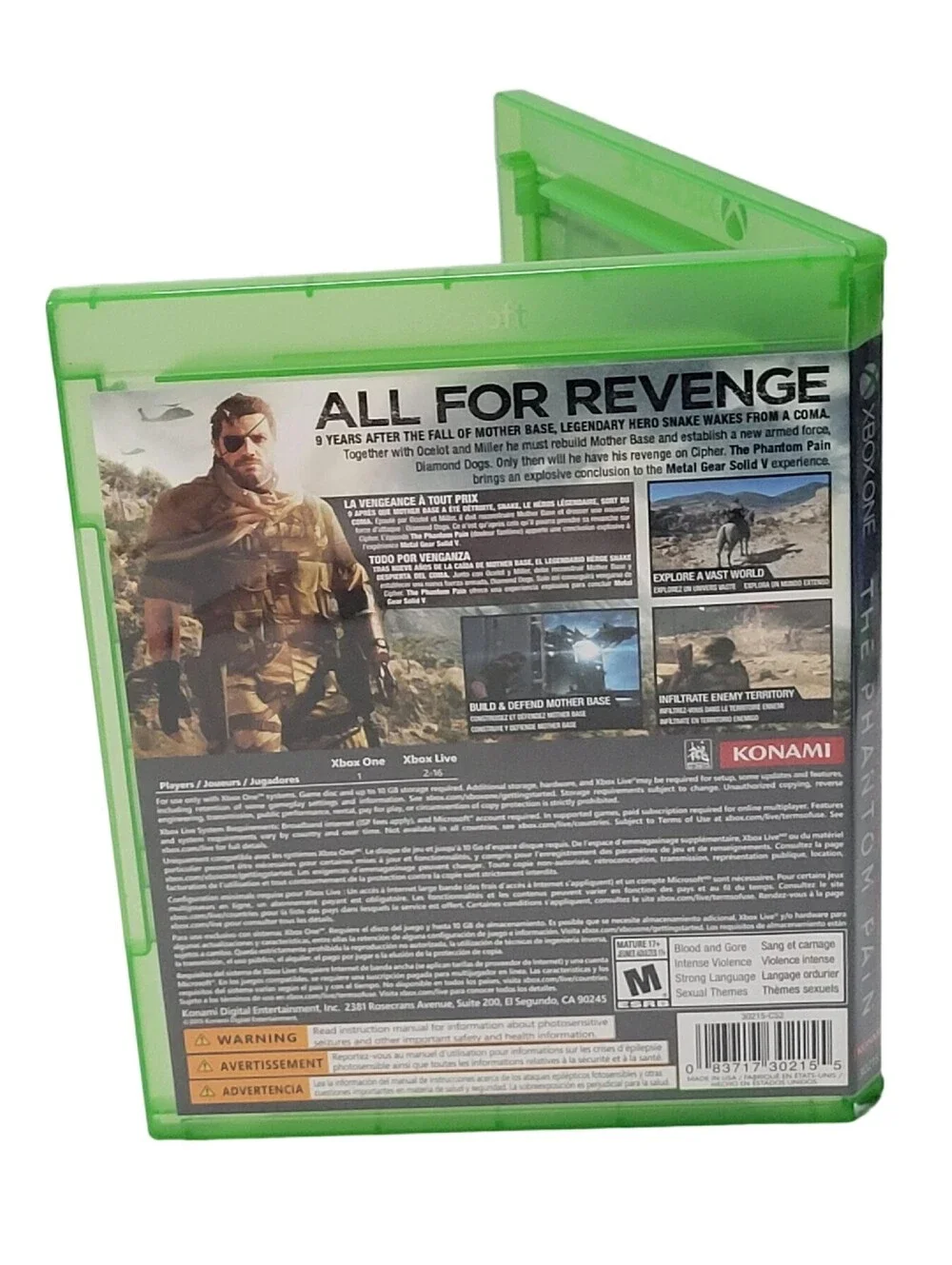 Metal Gear Solid V: The Phantom Pain (Microsoft Xbox One, 2015)